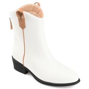 Tru Comfort Novva Women's White Ankle Boots Bootie comfort foam size 6 new
